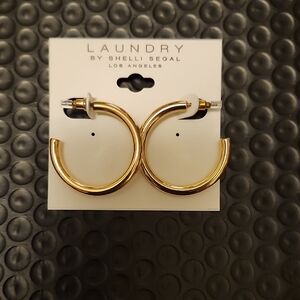 Laundry By Shelli Segal Gold Classic Hoop Earrings